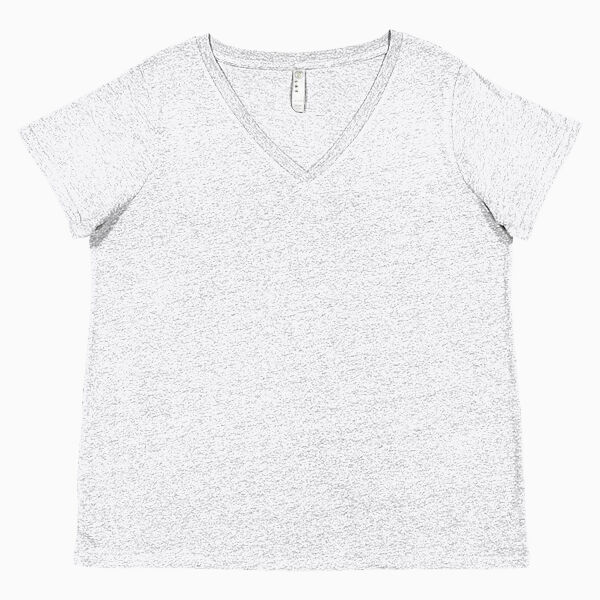 Women's Curvy Collection Fine Jersey V-Neck Tee Thumbnail
