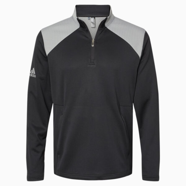 Men's Textured Mixed Media Quarter-Zip Pullover Thumbnail