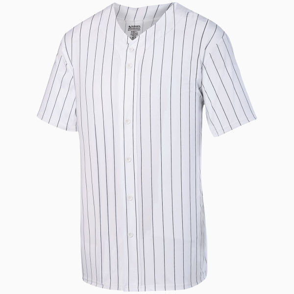 Youth Pinstripe Full Button Baseball Jersey Thumbnail