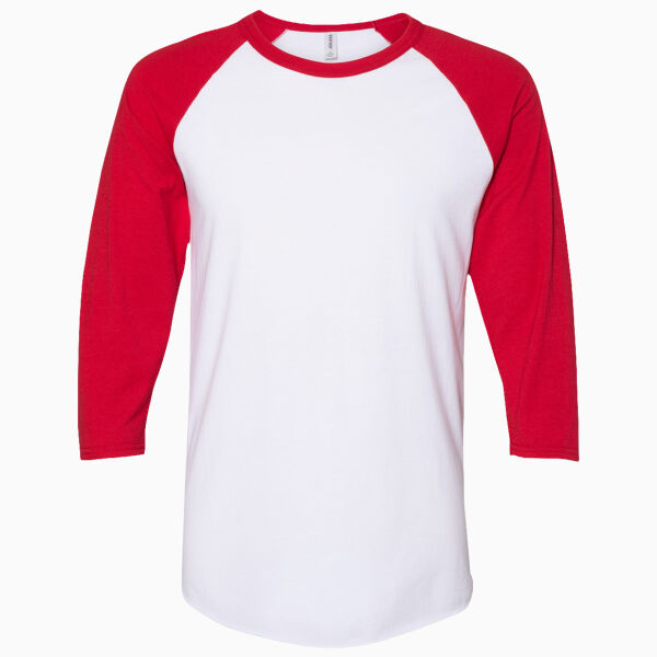 Premium Blend Ringspun Three-Quarter Sleeve Raglan Baseball T-Shirt Thumbnail