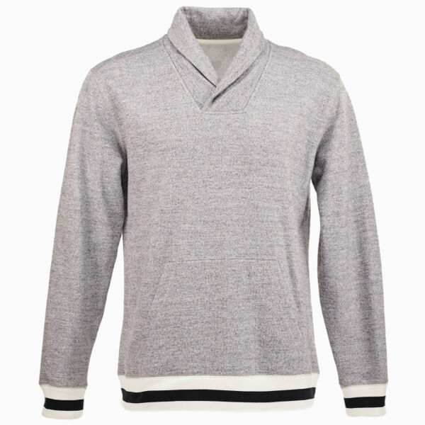Men's Peppered Fleece Shawl Collar Sweatshirt Thumbnail