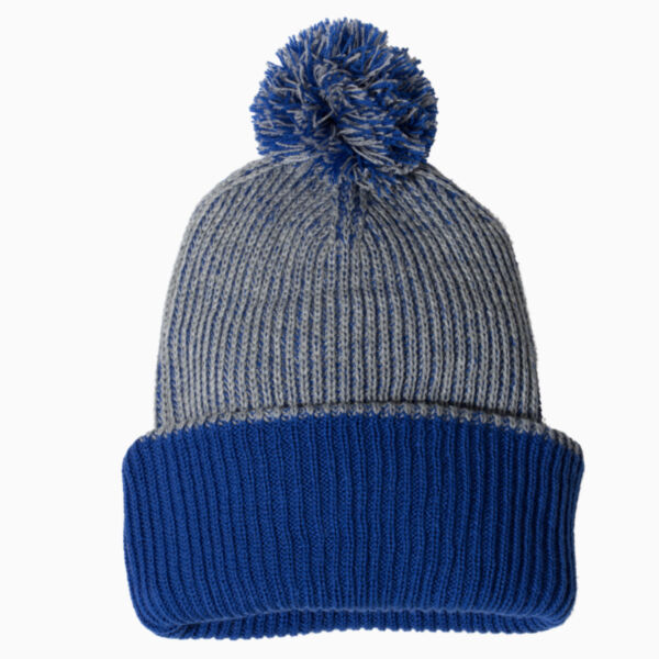 12" Speckled Pom-Pom Cuffed Beanie Thumbnail