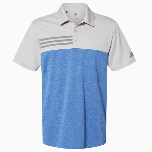 Men's Heathered Colorblocked 3-Stripes Polo Thumbnail