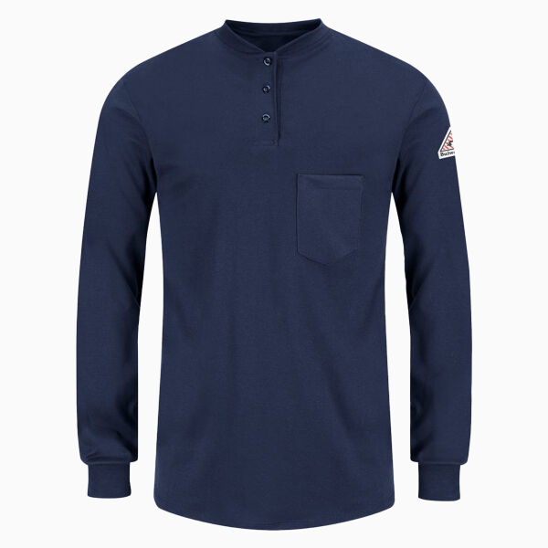 Women's Long Sleeve Tagless Henley Shirt Thumbnail