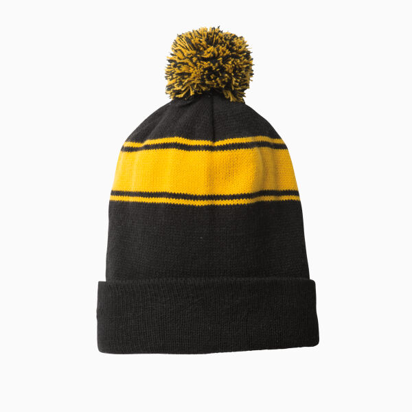 Stripe Pom Pom Beanie Thumbnail