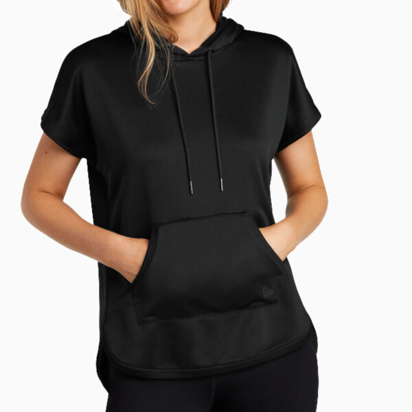 Ladies Performance Terry Short Sleeve Hoodie Thumbnail