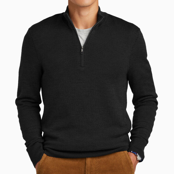 Washable Merino Birdseye 1/4 Zip Sweater Thumbnail