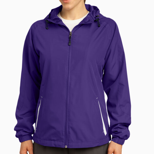 Women's Colorblock Hooded Raglan Jacket Thumbnail