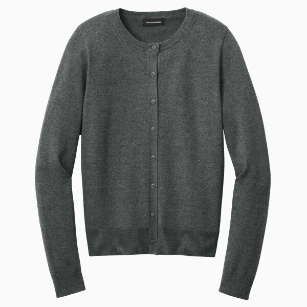 Women's Easy Care Crewneck Cardigan Sweater Thumbnail