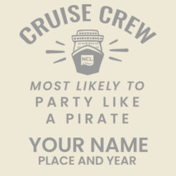 Most Likely To Party Like A Pirate 32oz Bottle Design