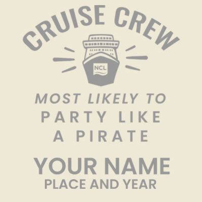 Most Likely To Party Like A Pirate 32oz Bottle Design