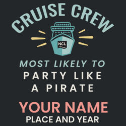 Most Likely To Party Like a Pirate Cap Design