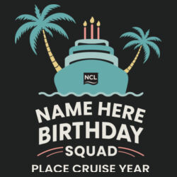 Birthday Squad UV Long Sleeve Design