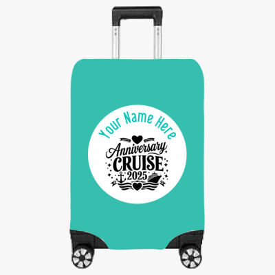 Custom Anniversary Cruise Suitcase Cover Thumbnail